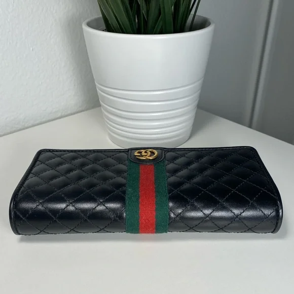 RARE GUCCI Web Quilted Leather Marmont Wallet - Picture 10 of 13